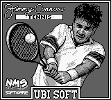 Jimmy Connors Tennis title screen for GameBoy